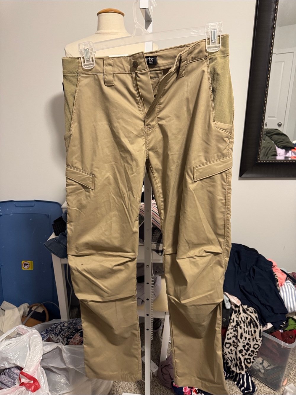 Straight-Leg Cargo Pants in Khaki - Women's Utility Style